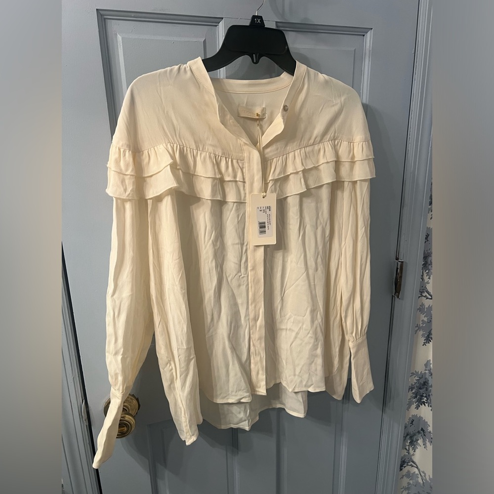 Momoni Moulins Silk Blend Crepe Shirt